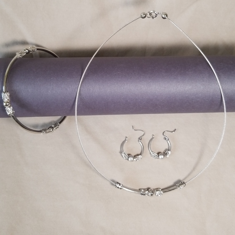 Vintage Silvertone Jewelry Set